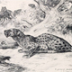Foreground: some kind of dog? Background: some other kinds of dog? (Robert Bruce Horsfall paleoart via Wikimedia via Public
Domain)